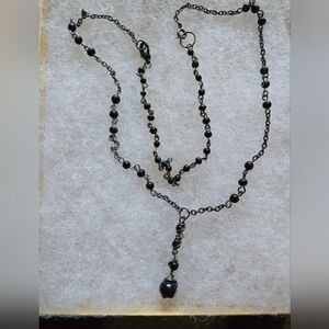 Elegant Black Beaded Necklace